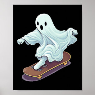 Poster Costume de Halloween paresseux planche à roulettes