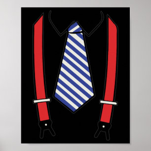 Poster Costume de la Saint-Valentin noeud papillon et bre