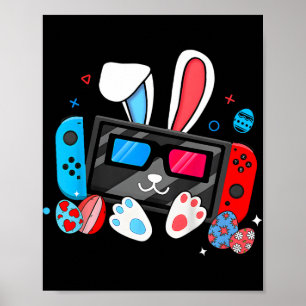 Poster Costume de lapin d'œufs de jeu vidéo pour garçons