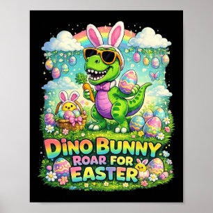 Poster Costume de lapin T-rex tenue de Pâques pour garçon
