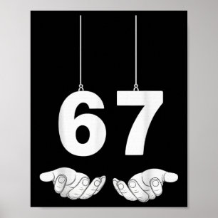 Poster Costume de mème drôle 67 Six Sept Halloween Gen Z