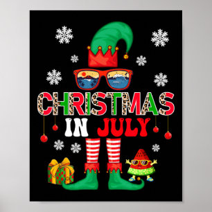 Poster Costume de Noël en Juillet Elfe Lunettes de soleil