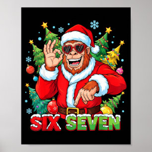 Poster Costume de Noël Sasquatch 67 Bigfoot Six Seven Mèm