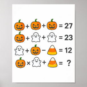 Poster Costume de professeur de mathématiques d'Halloween