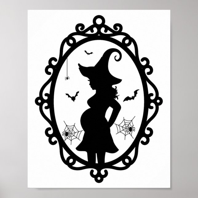 Poster Costume De Sorcière Enceinte D'Halloween Et De Sor (Devant)