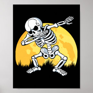 Poster Costume de squelette Dabbing Danse Hommes Enfants