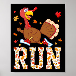 Poster Costume de Turkey Run pour la course de Thanksgivi