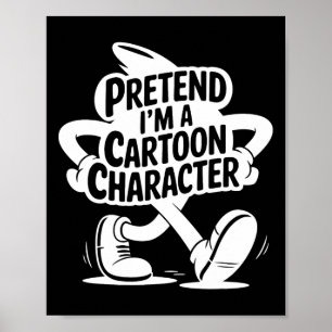 Poster Costume d'Halloween Adulte Facile prétendre je sui