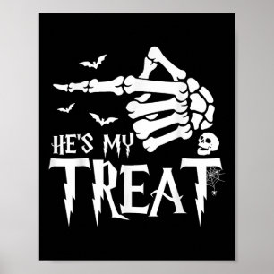 Poster Costume d'Halloween amusant Couple Skeleton Corres
