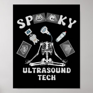 Poster Costume d'Halloween de squelette de technicien en
