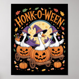 Poster Costume d'Halloween d'oies amusantes pour partie