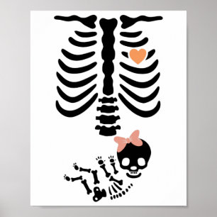Poster Costume d'Halloween Skull Skeleton