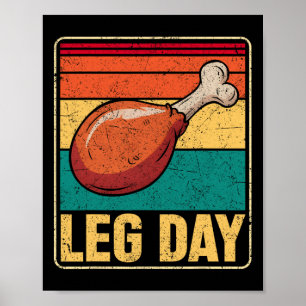 Poster Costume drôle de jour de jambes Jour de la dinde P