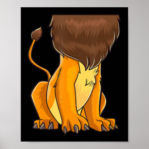 Poster Costume du corps de lion Mane mignon tête sans têt