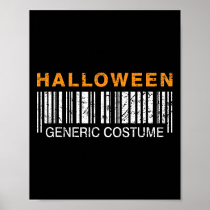 Poster Costume générique d'Halloween drôle