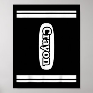 Poster Costume Halloween Crayon