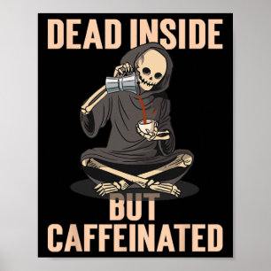 Poster Costume Halloween Squelette Latte Mort à l'Intérie
