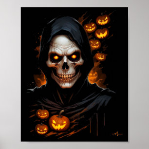 Poster Costume Halloween visage effrayant T-shir