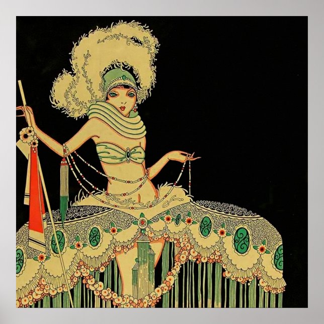 Poster "Costume Peplum" 1926 Couverture du magazine par J (Devant)
