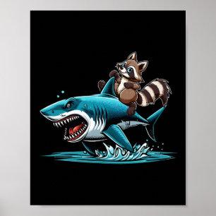 Poster Costume Requin à Cheval Raton Laveur Enfant Amoure
