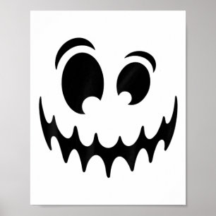 Poster Costume Visage Citrouille Fantôme Drôle Halloween 