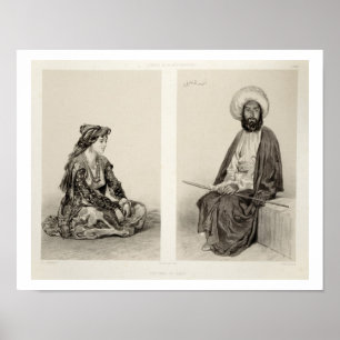 Poster Costumes de Bakou, Côte Caspienne, assiette 35 d'u