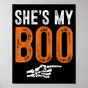 Poster Costumes d'Halloween Elle est mon Boo Couple appar