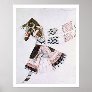 Poster Costumez la conception de Le Dieu Bleu, 1911