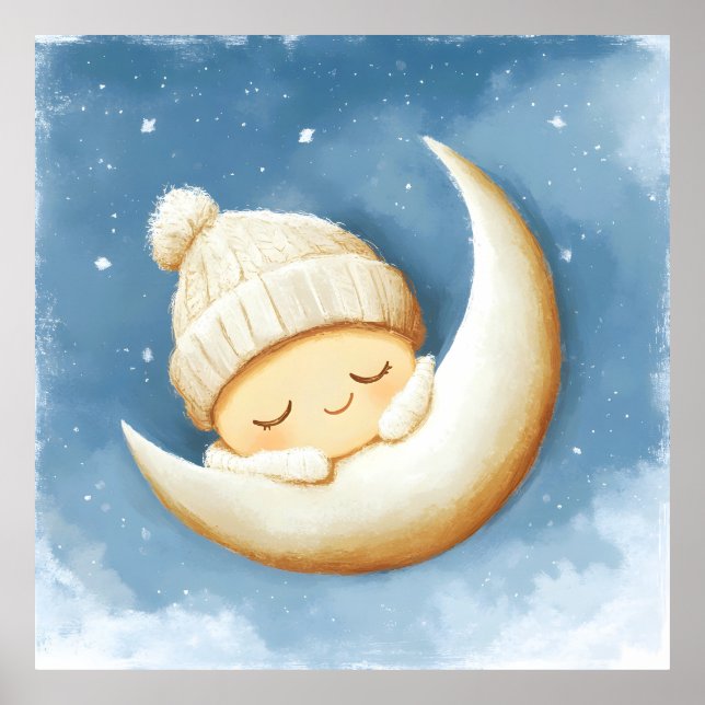 Poster Cosy Knit Nap Creson Moon (Devant)