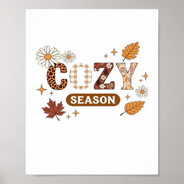 Poster Cosy Season T-Shirt surdimensionné (Devant)