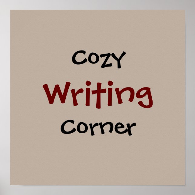 Poster Cosy Writing Corner (Devant)