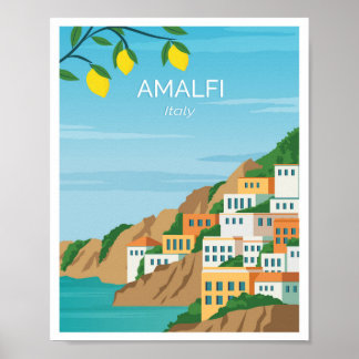 Poster Côte amalfitaine Italie