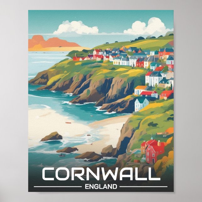 Poster Côte cornwall du comté de Cornwall Angleterre (Devant)