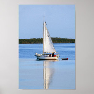 Poster Côté côte à côte Bateaux à voile