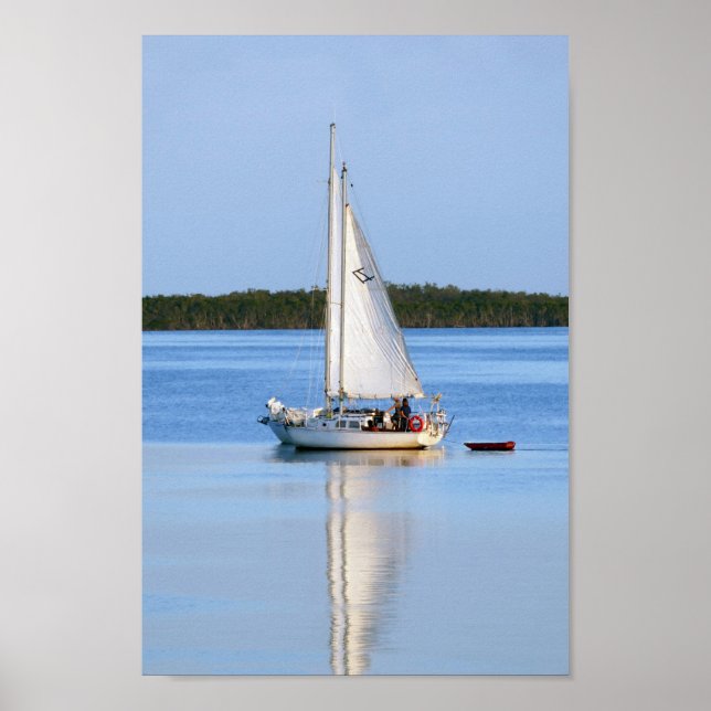 Poster Côté côte à côte Bateaux à voile (Devant)