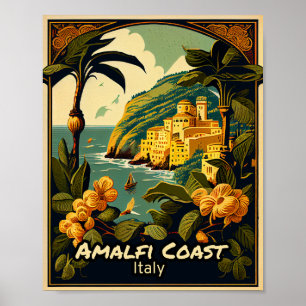 Poster Côte d'Amalfi Vintage
