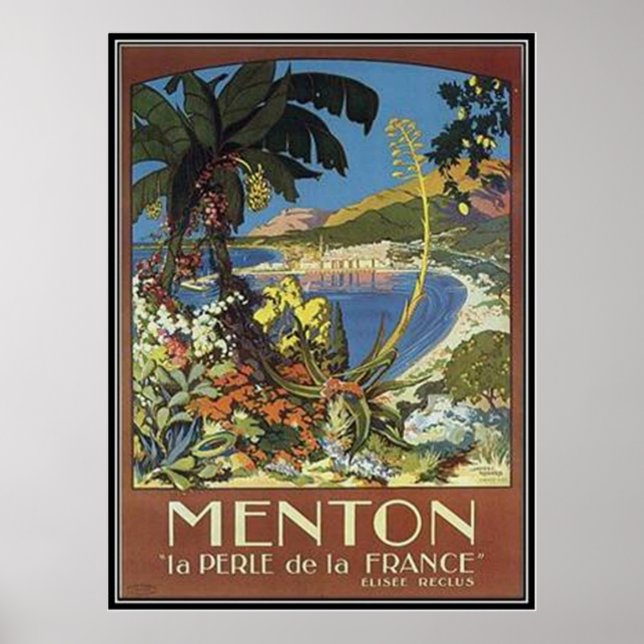 Poster Côte d'Azur vintage, France - (Devant)