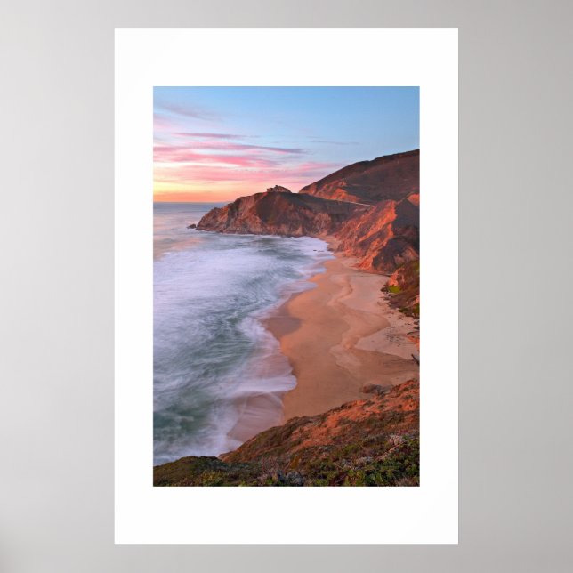 Poster Côte de Californie au-dessus de Pacifica (Devant)