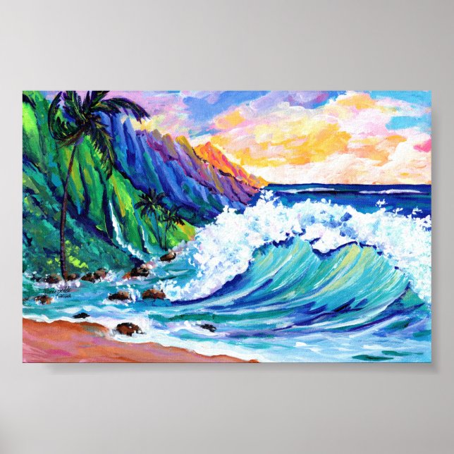 Poster Côte de Kauai Na Pali (Devant)