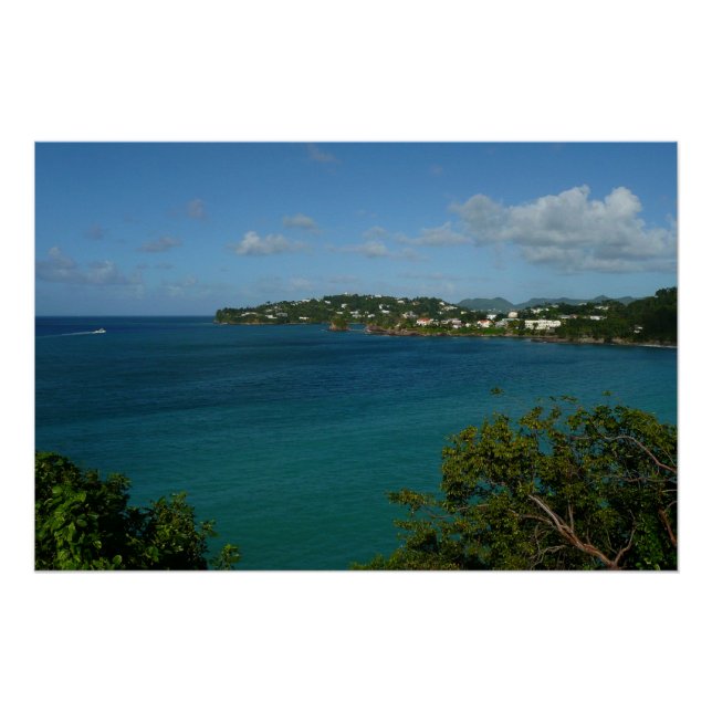 Poster Côte de Sainte-Lucie - Caraïbes Photo de vacances (Devant)