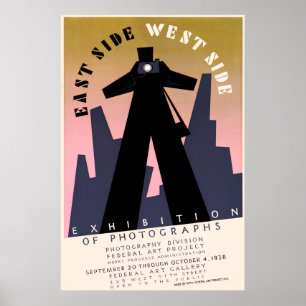 Poster Côté Est, côté Ouest exposition de photographies W