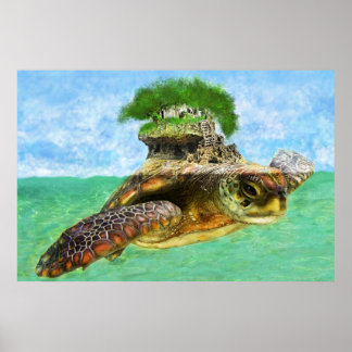 Poster Côte - Île de la tortue de mer