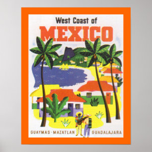 Poster Côte Ouest du Mexique
