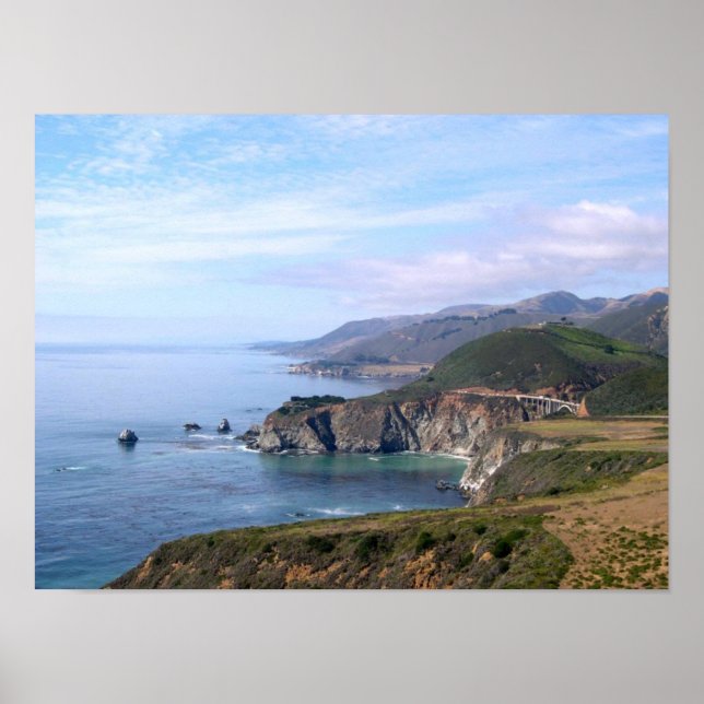 Poster - Côte près de Big Sur (Devant)