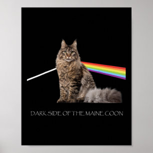 Poster Côté Sombre De L'Amoureux des chats Du Maine Coon