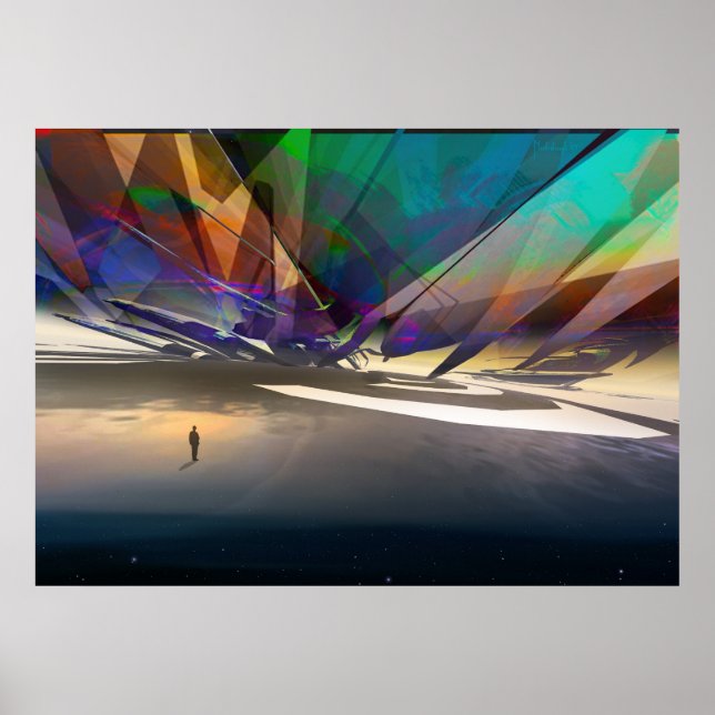 Poster Côtes cosmiques du subconscient - art visionnaire (Devant)