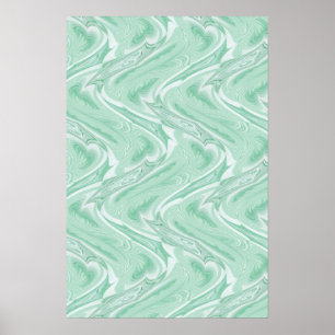 Poster Coton Candy Vert Abstrait