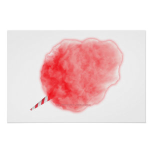 Poster Coton rose de SlipperyJoe's Candy carnival sucre f