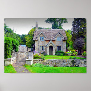 Poster Cotswolds Cottage Westonbirt Arboretum Angleterre