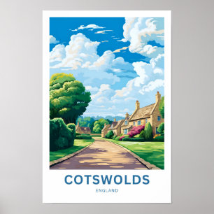 Poster Cotswolds England Travel Print